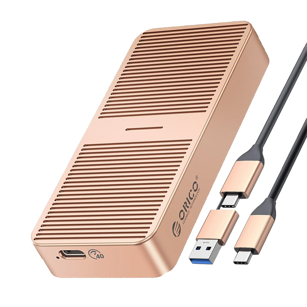 ORICO M.2 NVME SSD Solid State Drive Enclosure with USB4 Type-C Interface, 40Gbps Transfer Rate, 4TB Max Capacity with UASP TRIM Function for Smartphone PC Desktop Laptop | M224C3-U4 | Gray, Rose Gold, Silver