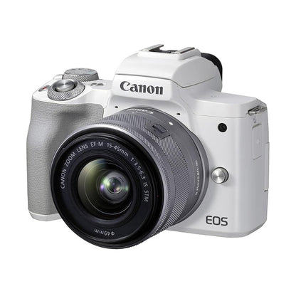 Canon EOS M50 Mark II Mirrorless Digital Camera with EF-M 15-45mm f/3.5-6.3 IS STM Lens Kit, 24.1MP APS-C CMOS Sensor DIGIC X Image Processor, 4K UHD Video, Wi-Fi & Bluetooth, Touch Screen LCD Display, Vlogging & Live Streaming Ready