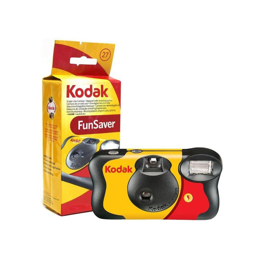 KODAK SUC Daylight / FunSaver Disposable Analog Film Camera with 39 / 27 Exposures Shots, 27 + 12 Sheets, 800 ISO, 35mm Film Format and C-41 Print Process for Point and Shoot Photography