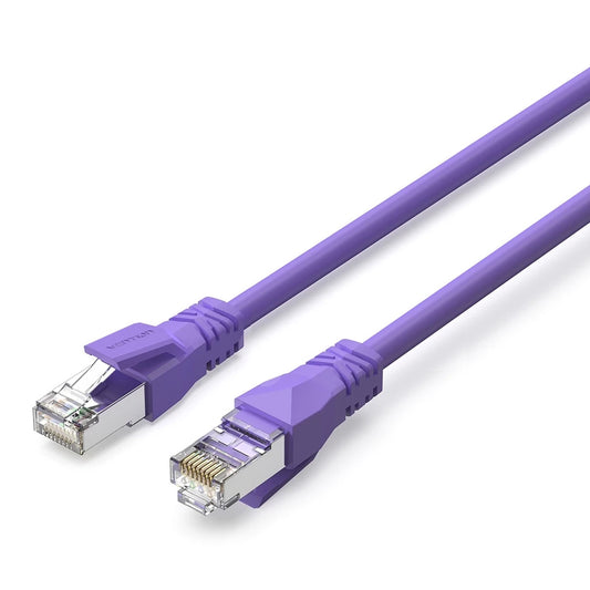 Vention 0.3m CAT6A RJ45 Ethernet Network SFTP (Purple) Flexible Patch Cable with Up To 1000Mbps Transmission Speed for Home and Industrial Networking | IBMV Series