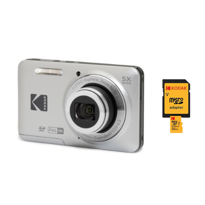 KODAK PIXPRO FZ55 Compact Digital Cameras with 13MP/16MP CMOS Sensors, Up to 5x Optical Zoom & 28mm Wide Angle Lens, Full HD Video, Rechargeable Li-Ion Battery