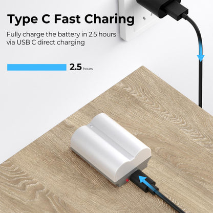 K&F Concept NP-W235 Battery (2-Pack) 7.2V 2200mAh Batteries with USB Type C Direct Fast Charging for FUJIFILM X-S20 X-T4 X-T5 X-H2 X-H2S GFX50S II GFX100S GFX100S II GFX100 II and Other Cameras | NPW235 NP W235