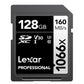 Lexar Professional 64GB 128GB 256GB Silver Series 1066x SDXC UHS-I V30 U3 Class 10 Memory Card with 4K UHD Video Recording, Max 160MB/s Read Speed for Videography and Photography