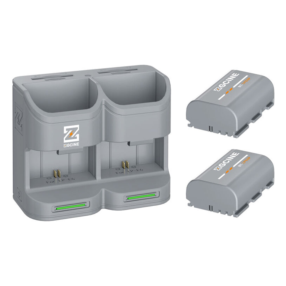 ZGCINE Dual / Triple Battery Charging Case & LP-E6P 2600mAh Camera Battery for Select Canon Camera