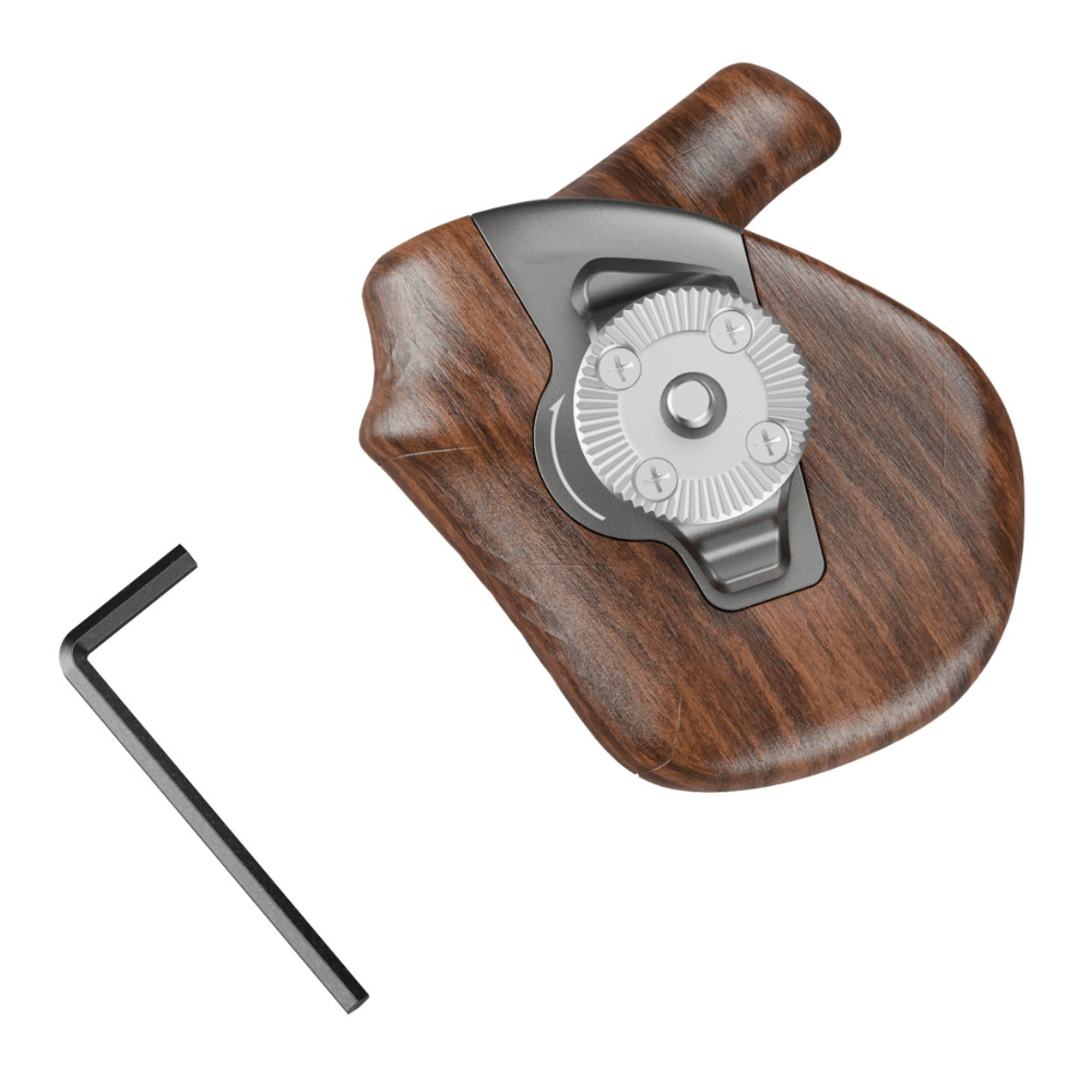 SmallRig ImageGrip Rotating Wooden Handle Grip with ARRI Style Rosette & HawkLock H22 NATO Rail / Clamp, Up to 15KG Max Payload for DSL Mirrorless Camera Shoulder Rigs | 5161 | 5162