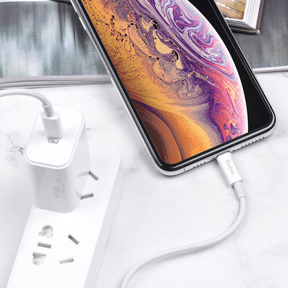 [CLEARANCE] YOOBAO YB-415 36W 1M PD Fast Charging Cable USB Type-C to Lightning - White