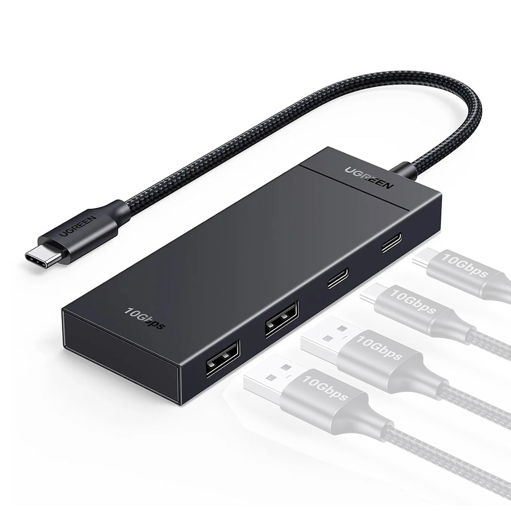 UGREEN 4-Port USB 3.2 Gen 2 Hub, Up to 10Gbps High-Speed Data Transfer