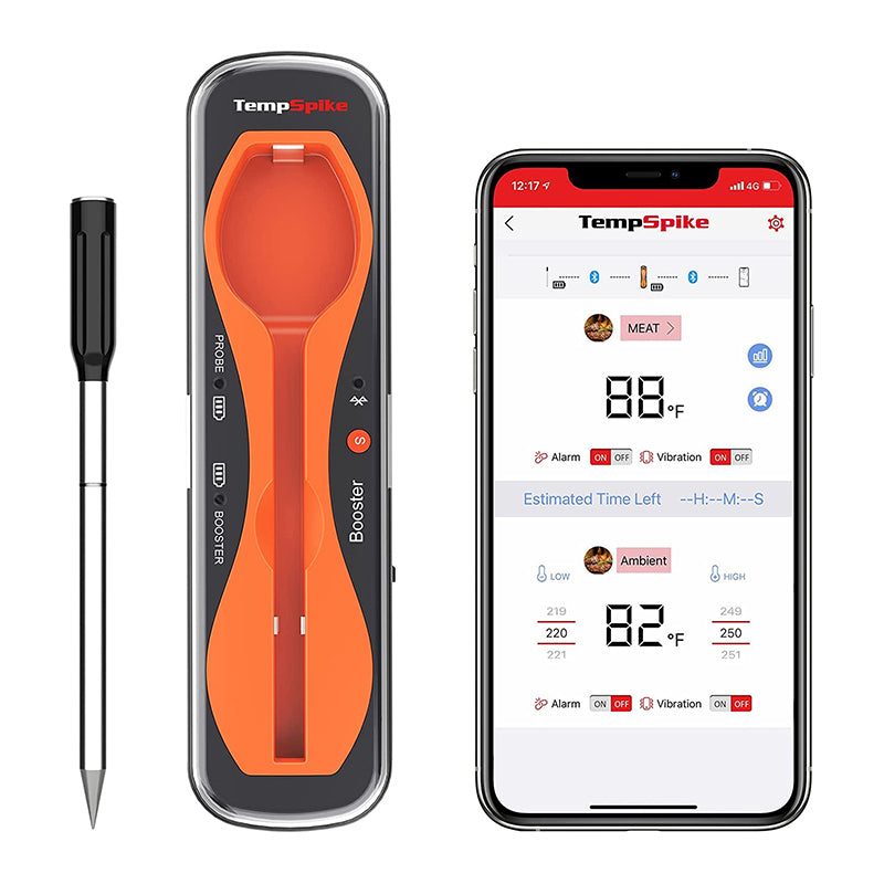 ThermoPro TP960 TempSpike Wireless Meat Thermometer for Oven, Grill, Sous Vide, BBQ, Smoker, Rotisserie, Smart Kitchen Cooking with Internal and Ambient Temperature Sensor, 500ft Bluetooth Connectivity Range