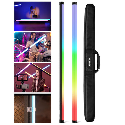 Viltrox K90 30W RGB Magnetic Handheld 38" Dual LED Light Stick Kit 2.4GHz Wireless, 2500K~8500K CCT Range, 3300mAh Battery with 26 Light Effect Presets, Onboard / App / Remote Controls for Studio and Lighting Equipment