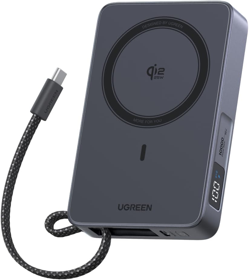 UGREEN MagFlow 10000mAh Magnetic Wireless MagSafe Power Bank