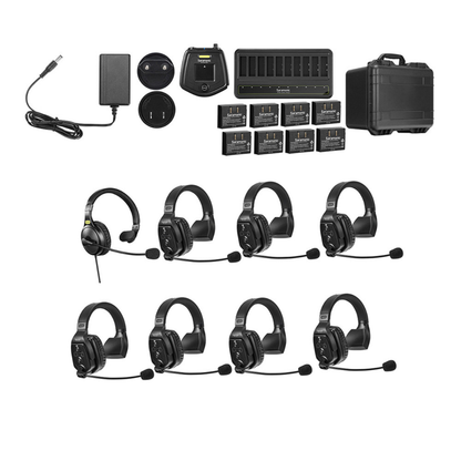 Saramonic WiTalk WT8S Wireless 8 Person Audio FDX Full Duplex Audio Intercom System 1 Master 7 Remotes Headset with Max 1312ft (400m) Wireless Range