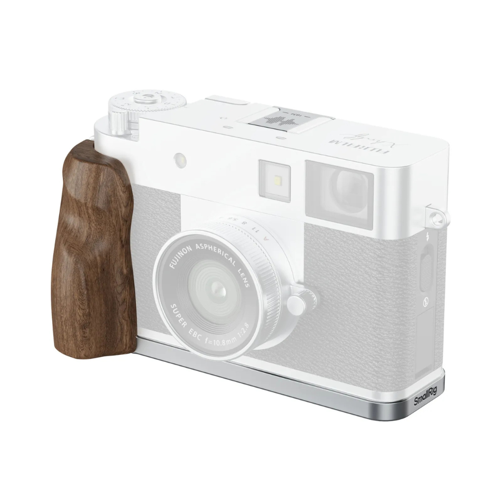 SmallRig L-Shaped Mount Plate for FUJIFILM X half with Wooden Handle Grip, Hot Shoe Cover and 1/4" Screw Mount, Flat Head Wrench for Camera Accessories | 5394 | 5223 | 5224