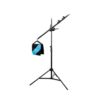 Godox LB03 Portable Aluminum Light Stand Boom Arm with Counterweight Sandbag, 3-Section Adjustable 200cm Max Height and 180° Rotating Tilt for Professional Photography, Lighting & Studio Equipment