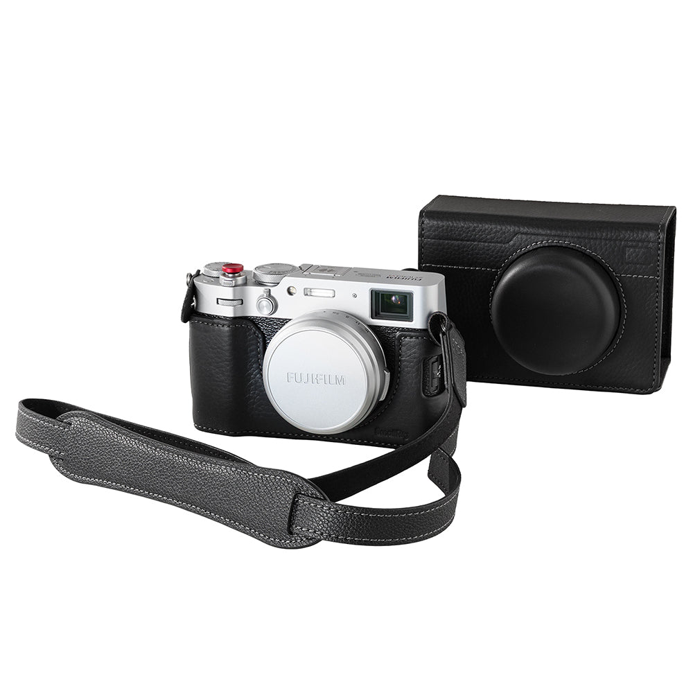 SmallRig Leather Half Camera Case Kit for FUJIFILM X100VI with Flip Case Cover & Shoulder Strap