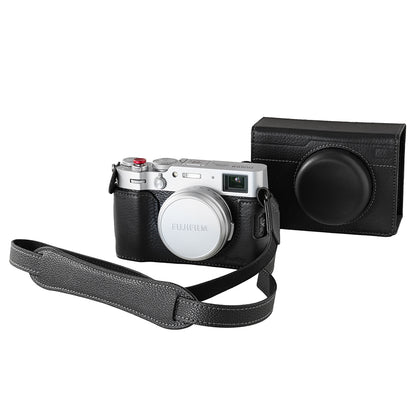 SmallRig Leather Half Camera Case Kit for FUJIFILM X100VI with Flip Case Cover & Shoulder Strap