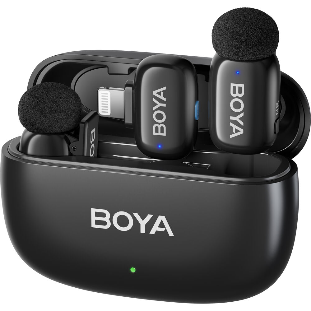BOYA Mini 2 Wireless Lavalier Mic with Lightning / USB-C, AI Noise Cancel, 48kHz, 30H Battery