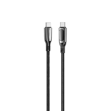 Vention 5A 100W USB-C 2.0 Male to Male Charging and Data Cable with Built In Charge Speed LED Display and Up to 480Mbps Data Transmission for Mobile Devices and Consoles (1.2m, 2m) TAYBAV TAYBH