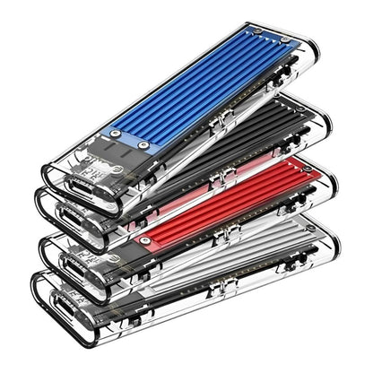 [CLEARANCE] ORICO M.2 NVMe SSD Solid State Drive Transparent Enclosure with USB 3.1 Type-C Output, 10Gbps Transfer Rate, 2TB Max Capacity for Windows, Mac OS, Linux | TCM2-C3