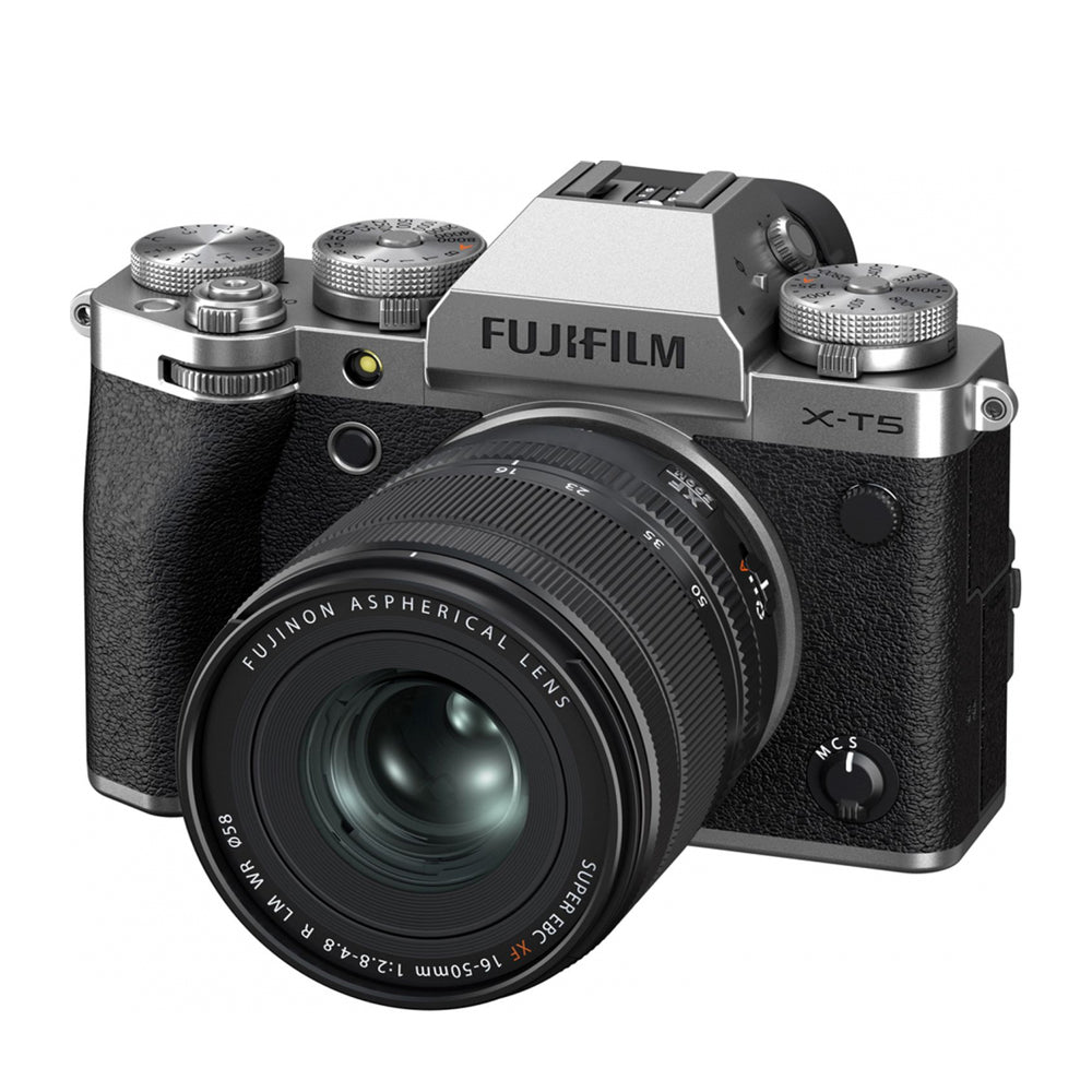 FUJIFILM X-T5 Body with XF 16-80mm f/4 OIS WR / 16-50mm f/2.8-4.8 R LM WR / 18-55mm f/2.8-4 R LM OIS Lens Mirrorless Camera Kit with 40MP APS-C X-Trans CMOS 5 HR BSI Sensor, X-Processor 5, and 7-Stop In-Body Image Stabilization