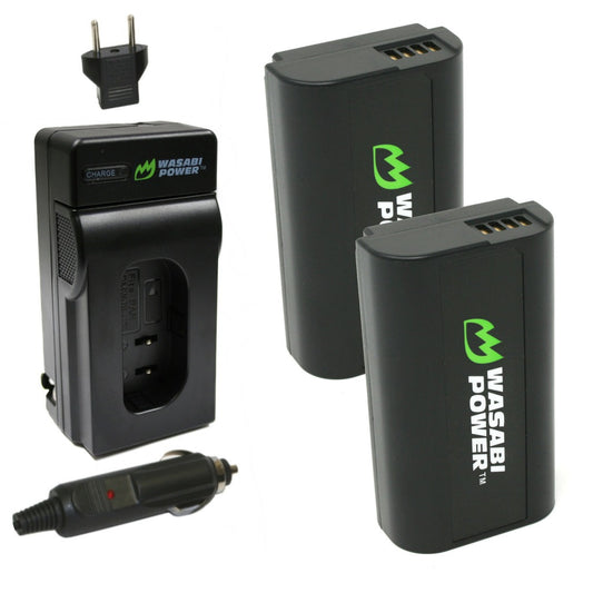 Wasabi Power DMW-BLJ31 BLJ31 (2 Pack) 7.4V 3500mAh Battery and Dual USB Charger Kit with Power Indicators for Panasonic Lumix DC-S1 DC-S1H DC-S1R Digital Camera