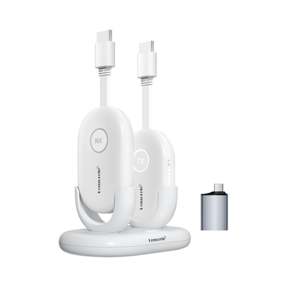LEMORELE G500 Wireless 1080P 60Hz Video Transmission TX + RX Kit System with Charging Dock