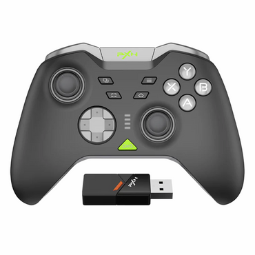 PXN P5 Wired Wireless Game Controller 1000mAh Tri-Mode Connection (USB Type-C, Bluetooth 5.2, 2.4GHz), 1000Hz Joystick, Dual Mode Switch, Responsive Triggers, Max 10m Control Range and 4 Macro Buttons for App Support Mapping | Black, White