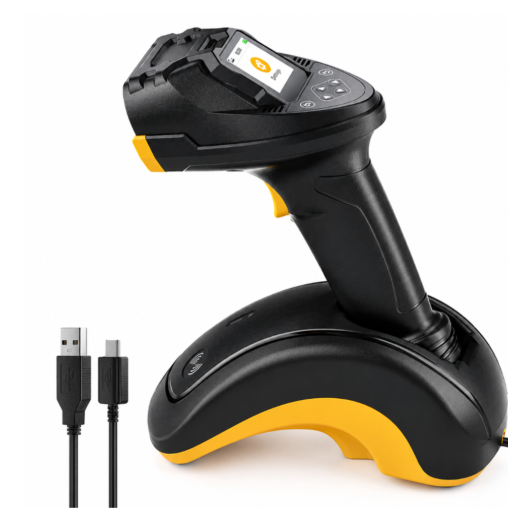 Inateck Pro 8 SE 1D 2D QR 3 In 1 Barcode Scanner with Touchscreen Display, Smart Charging Dock