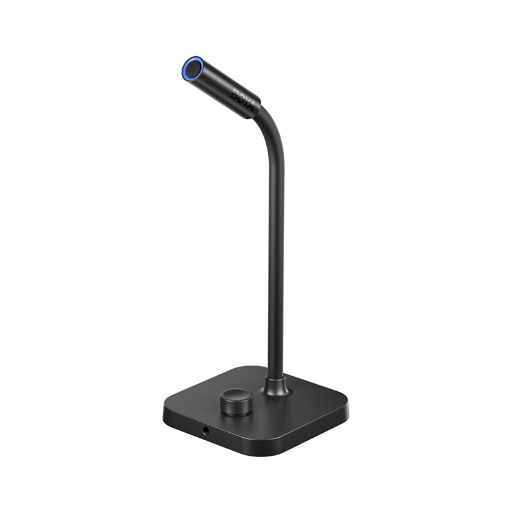 BOYA CM40 Gooseneck Condenser Microphone – Professional Mic, Noise Cancellation, Mute & Gain Control
