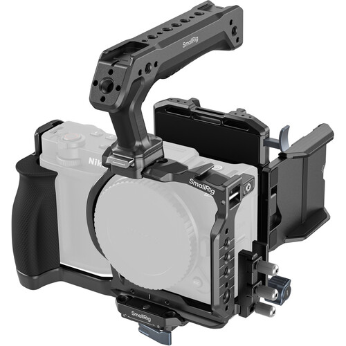 SmallRig Camera Cage & L-Shaped Mount Plate with Wooden Handle for Nikon ZR | 5904 / 5905 / 5906 / 6113