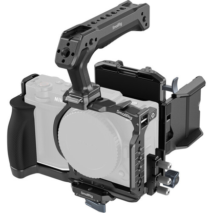SmallRig Camera Cage & L-Shaped Mount Plate with Wooden Handle for Nikon ZR | 5904 / 5905 / 5906 / 6113