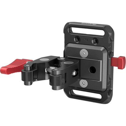 SmallRig Mini Lightweight V-Lock Battery Plate with Claw-Shaped Clamp with Thumbscrew, 1/4"-20 & M4 Mounting Threads and Durable Aluminum Construction for V-Mount Camera Batteries 2989