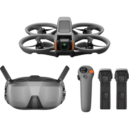 DJI AVATA 2 Fly More | Fly Smart Combo (Single / Three Battery) 4K 60fps 46GB FPV Immersive Drone with 23 Minutes Max Flight Time, DJI O4 13Km Max Video Transmission, Easy ACRO, RTH, Turtle Mode and RockSteady / HorizonSteady Stabilization