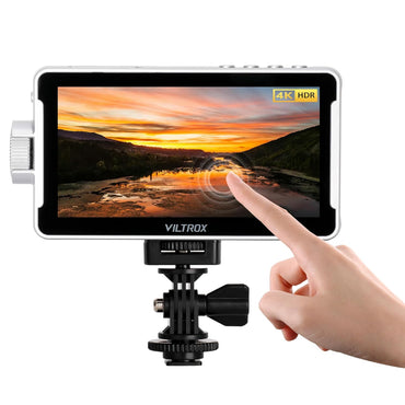 Viltrox DC-V1 5.5" On-Camera IPS Touchscreen Video Camera Monitor with 4K 60Hz, 1920 x 1080 Resolution, HDMI Input / Output, 3D LUTs, USB Type-C Power, Built-in  Magement Tools and L-Series Battery for Content Creation