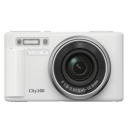 Yashica City 100 (DGC100) 13 Megapixel Point & Shoot Digital Camera CMOS Sensor, 3x Optical / 4x Digital Zoom, 4K Image Video, 2.8" LCD Display, Max 256GB MicroSD Card Slot, 1250mAh Replaceable Battery & YASHICA App Support | Black, White
