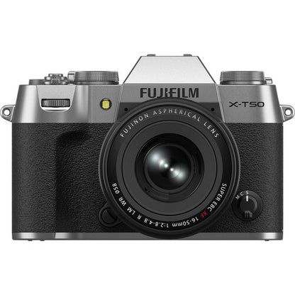 FUJIFILM X-T50 Body with XF 16-50mm f/2.8-4.8 R LM WR / XC 15-45mm f/3.5-5.6 OIS PZ Lens Mirrorless Camera 40.2MP APS-C X-Trans CMOS 5 HR Sensor X-Processor 5 7-Stop In-Body Image Stabilization Film Simulation Dial and Tilting LCD Screen