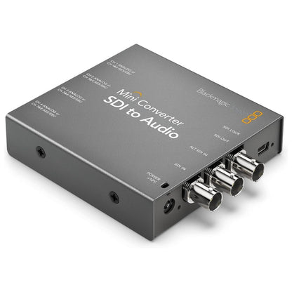 [CLEARANCE] Blackmagic Design 8 Channel 3G SDI to 6.35mm AUX Analog Stereo and Digital AES/EBU Audio Converter Box with Redundant Signal Input and Automatic Resolution Switching for Video Recording and Broadcast | CONVMCSAUD