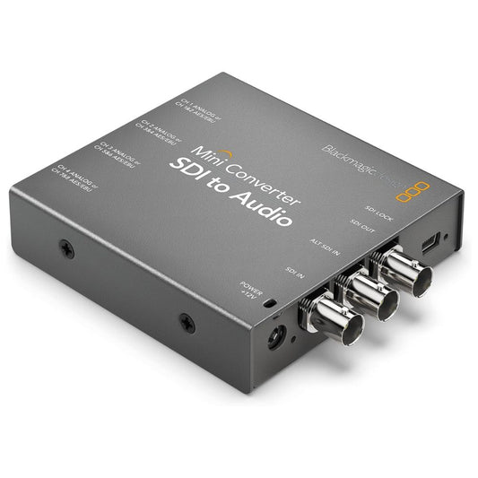 [CLEARANCE] Blackmagic Design 8 Channel 3G SDI to 6.35mm AUX Analog Stereo and Digital AES/EBU Audio Converter Box with Redundant Signal Input and Automatic Resolution Switching for Video Recording and Broadcast | CONVMCSAUD
