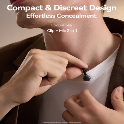 HOLLYLAND LARK M2S Concealed Wireless Microphone with Noise Cancellation, 24-bit High Fidelity Audio & 30 Hours Battery Life for Cameras, Smartphones, Laptops & Computers