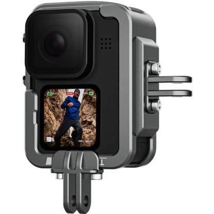 TELESIN Aluminum Cage with Convertible Vertical Frame for GoPro HERO 12 / 11 / 10 / 9 Action Cameras