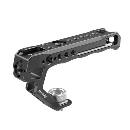 SmallRig Ergonomic Universal ARRI Locating Handle Comfortable Grip  with 15mm Rod Clamp, Built-in Magnet, Anti-off Designed and Anti-Twist Screw, 3 Shoe mounts 1/4"-20 & 3/8"-16 Threaded Holes for ARRI Cold Shoe Mount 2165C
