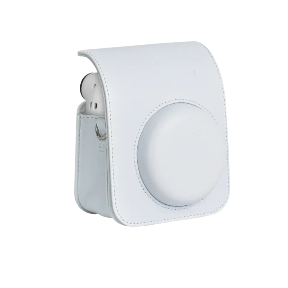 Pikxi BMS12 Fujifilm Instax Mini 12 PU Checkered Style Silicone Rubber Protective Camera Case Bag with Shoulder Strap
