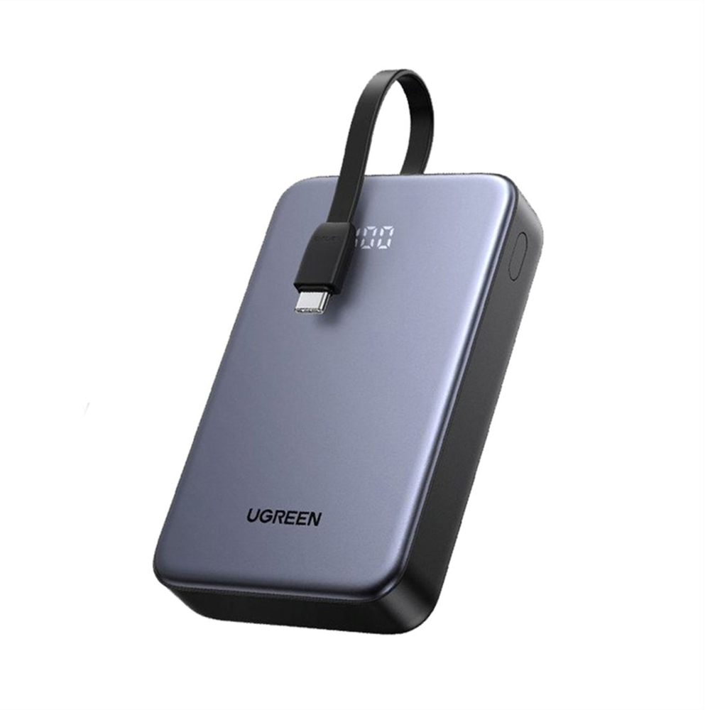UGREEN Zapix 20000mAh Power Bank w/ Built-in USB-C Cable 22.5W Fast Charge 20W PD | PB505 (45762)