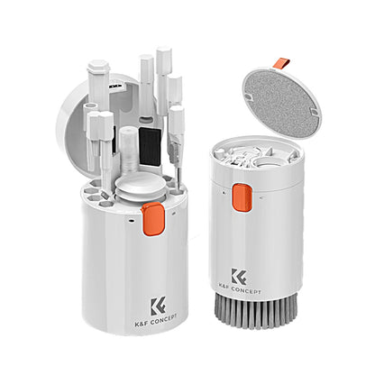 K&F Concept 25-in-1 Portable Cleaning Tool Kit with Compact Storage Design for Cameras, Lenses, Keyboards, Laptop, Computers, Monitors, Smartphones, Tablets, Headphones, Earbuds, Earphones, Electronics, and Mobile Devices