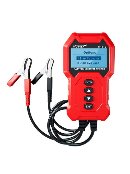 Noyafa NF-512 12V 24V Battery Tester and Battery Analyzer with CCA/ Resistance/ Voltage Quick Load Plug Cranking test Diagnostic tools for Automobile and Motorcycle