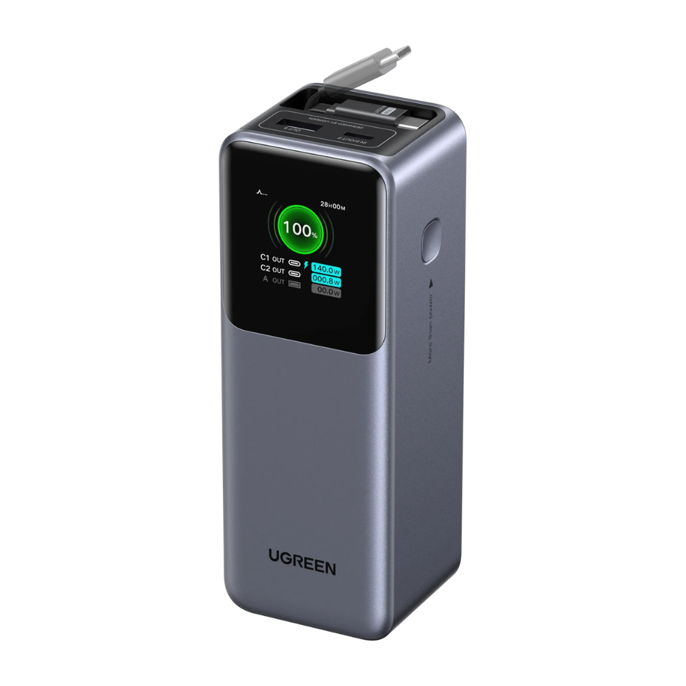 UGREEN Nexode 20000mAh 165W Power Bank w/ Retractable USB-C Cable