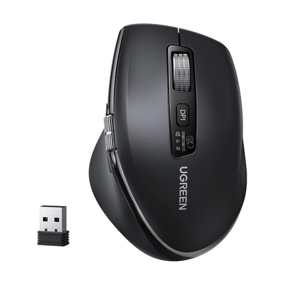 UGREEN Multi-Mode Wireless Mouse w/ Bluetooth 5.4, 2.4GHz USB Receiver, 5000 DPI, Side Scroll | M751