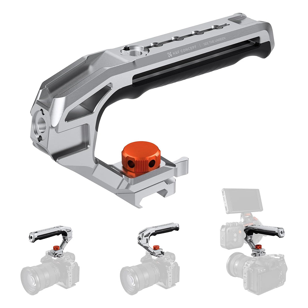 K&F CONCEPT Camera Cage Top & Side Handle w/ NATO & 3/8"-16 ARRI Dual Mount