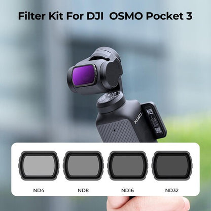 K&F Concept Nano-X Series Set DJI Osmo Pocket 3 HD Optical Glass Neutral Density & ND Polarizing Lens Filters with Magnetic Frame and Multi-Layer Nano Coating - Hybrid ND8/PL+ND16/PL+ND32/PL+ND64/PL or ND4+ND8+ND16+ND32