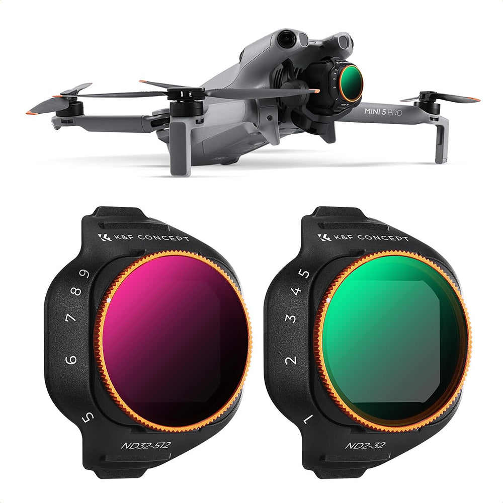 K&F Concept Nano-X Series CPL / UV / ND Lens Filter Kit for DJI Mini 5 PRO Action Camera Drone