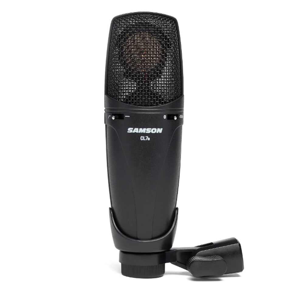 Samson CL8A CL7A Multi-Pattern Condenser Microphone with Swivel Mount for Home & Professional Studios, Live Vocals, Podcasts, Recordings, Acoustics w/ 20Hz to 20kHz Frequency Response, 48V Phantom Power & Gold-Plated 3-Pin XLR Connector